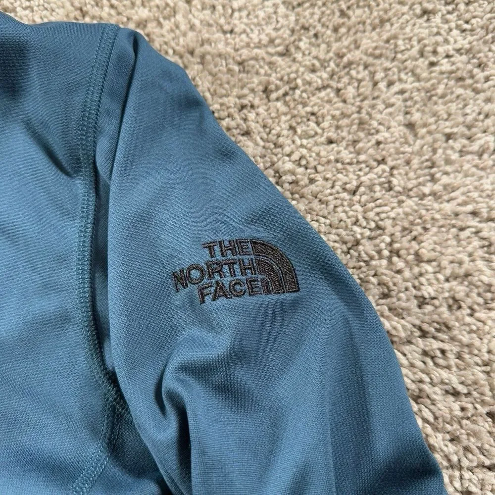 The North Face Sweater Mens Medium‎ Blue 1/4 Zip Pullover Stretch Classic Casual